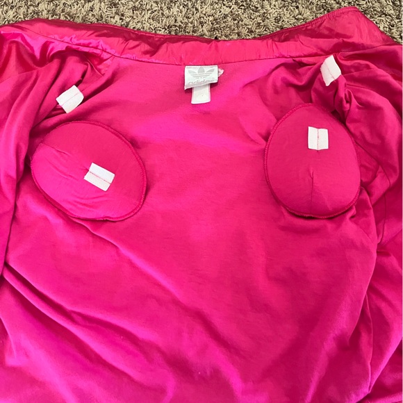 Vintage 90s Adidas Hot Pink Metallic Tracksuit Set Windbreaker Size Large - Picture 13 of 15